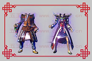 手游 衣服素材 恶魔长袍 男女衣服+动态内显特效