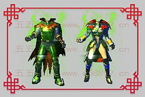 手游 衣服素材 战神盔甲 男女衣服+动态内显特效